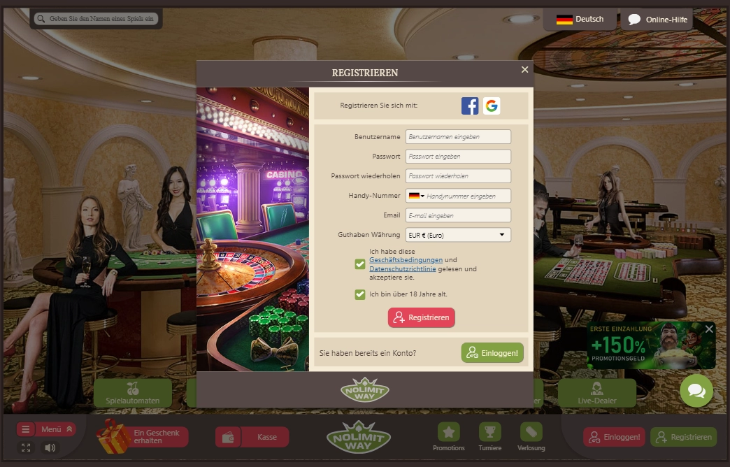 NolimitWay Casino Desktop screenshot